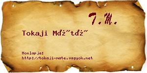 Tokaji Máté névjegykártya