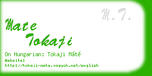 mate tokaji business card